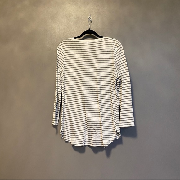 JOE’S Jeans Deep V Soft Stripe Jersey 3/4 sleeves NWOT - Picture 2 of 4